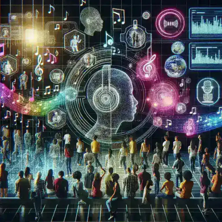 "Contoh antarmuka YouTube Music dengan mode generatif AI, menampilkan fitur baru untuk membuat playlist unik secara otomatis."